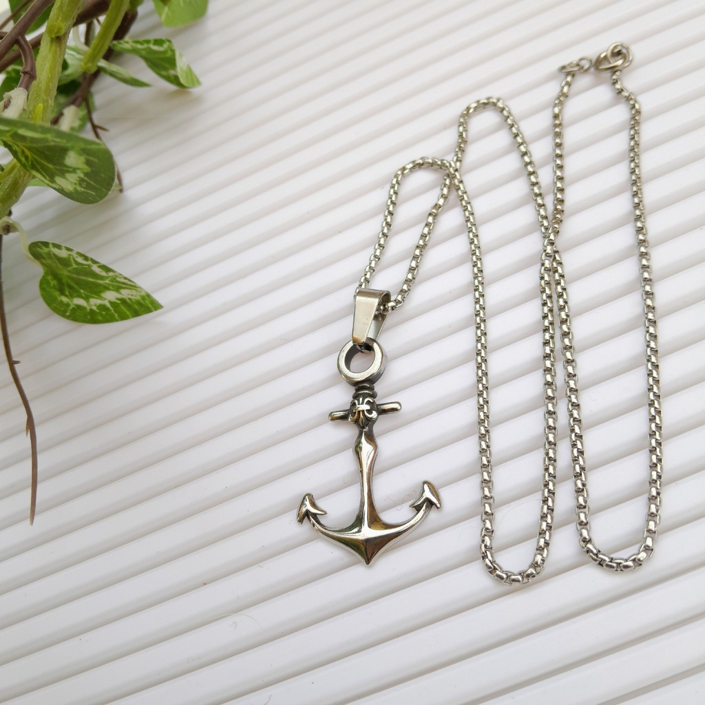 304 Stainless Steel Anchor Necklace 