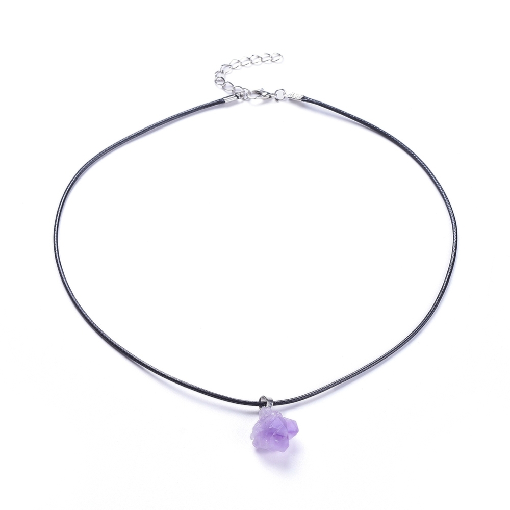 Natural Amethyst Pendant Necklace