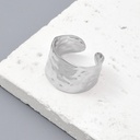 Stainless Steel Open Ring, Textured