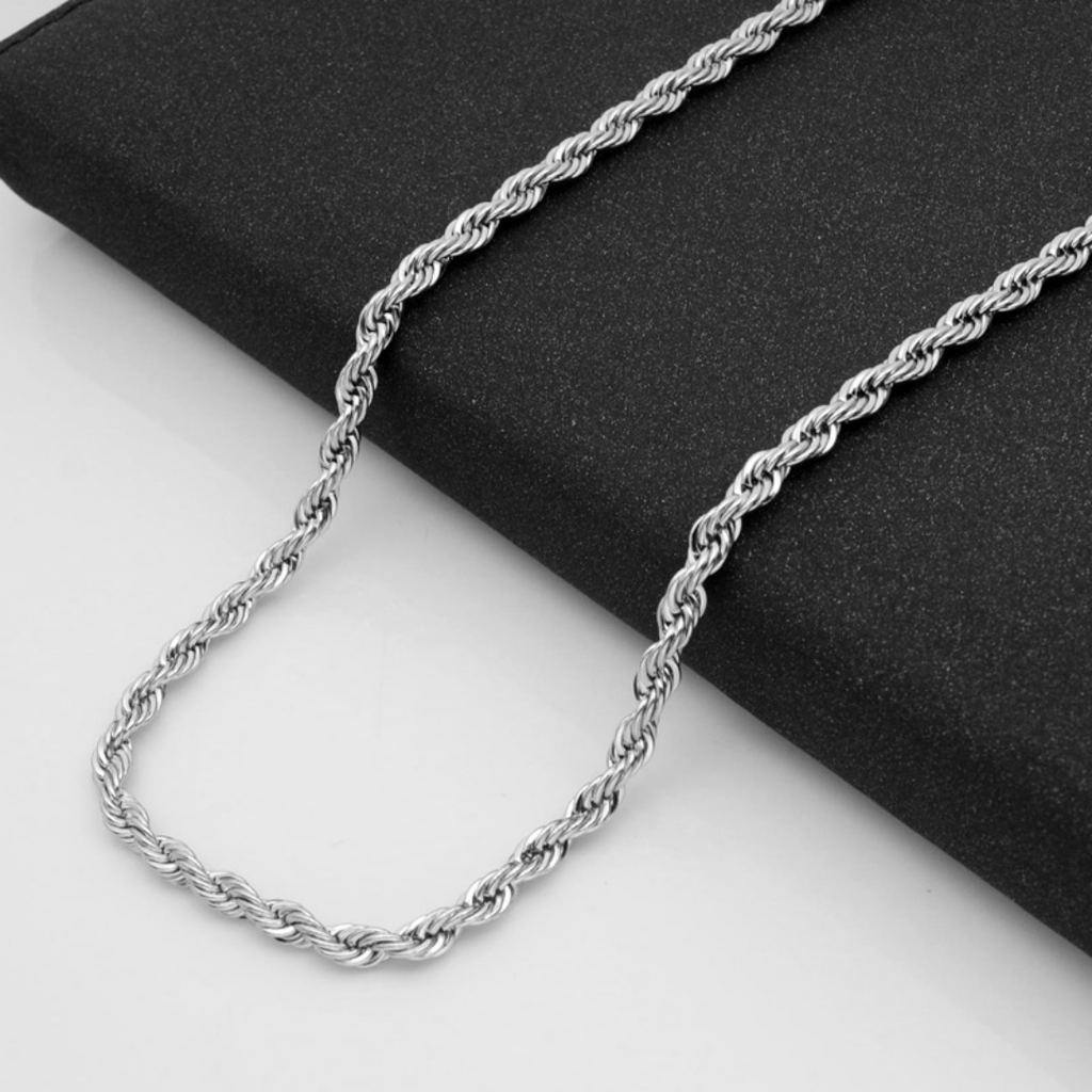 304 Stainless Steel Rope Chain Necklaces, Stainless Steel Color, 17.7 inch(45cm), 2.3mm