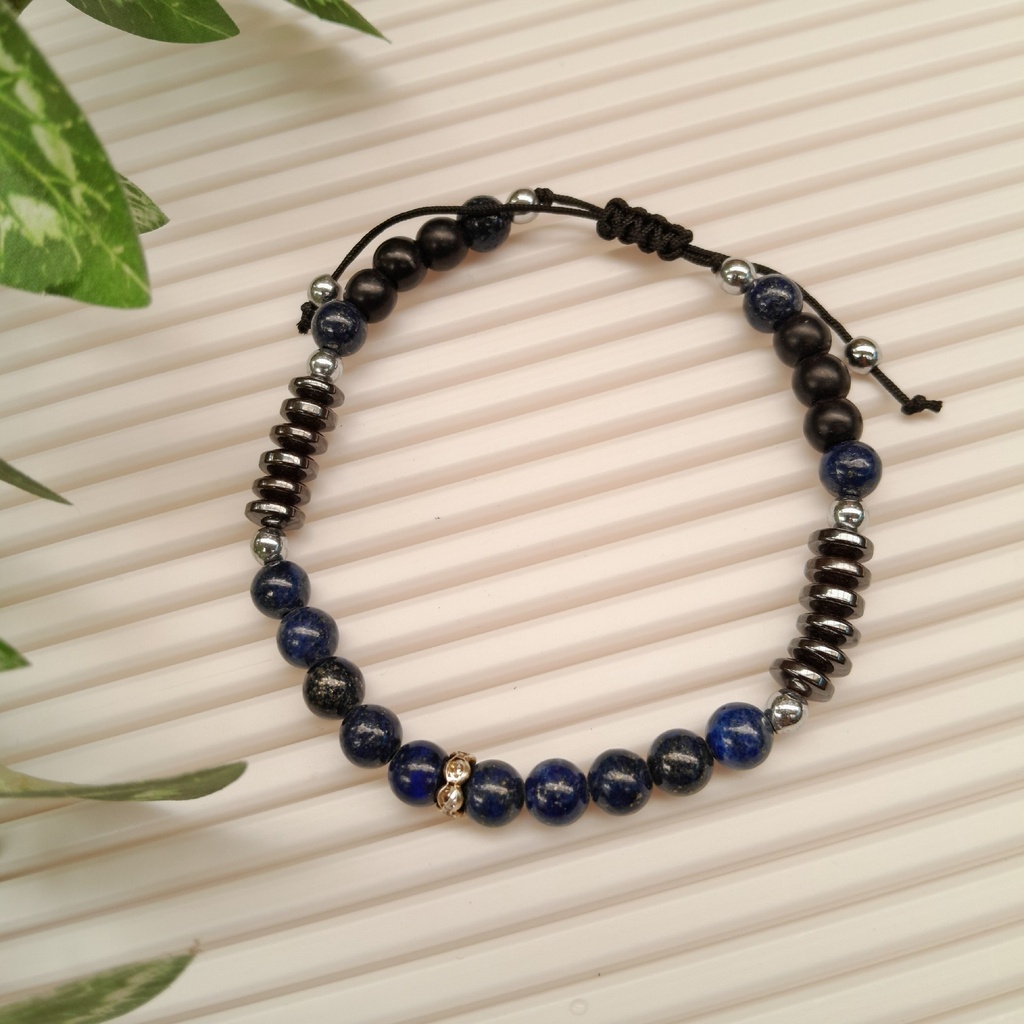 Adjustable Nylon string Bracelet with Natural Stone Beads 