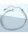 Silver Titanium Steel Snake Bone Chain Bracelet