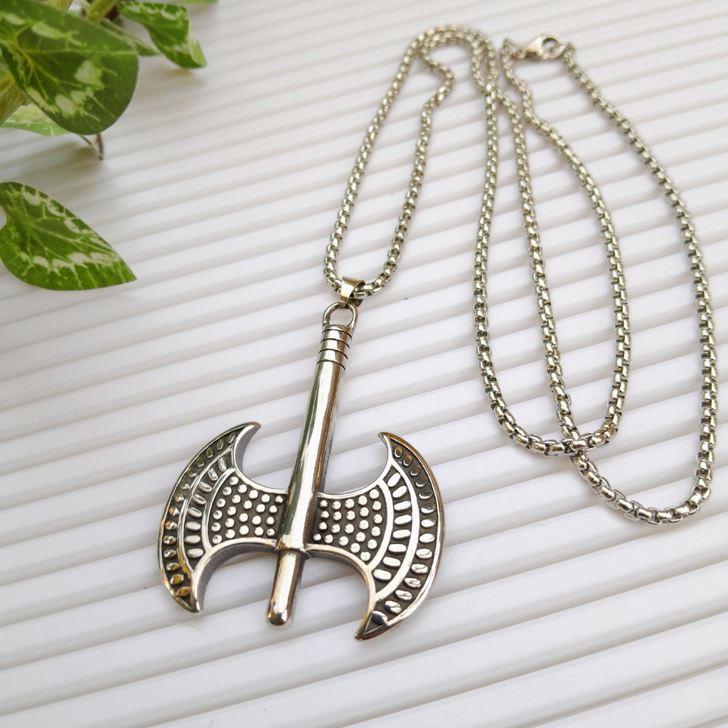 304 Stainless Steel Viking Hammer Necklace