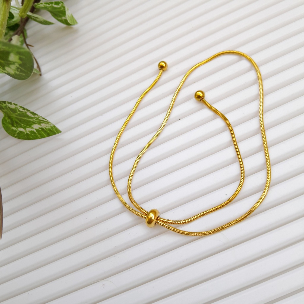 Gold Stainless Steel Slider ankle bracelet