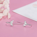 Sterling Silver Whale Tail Earrings Hooks