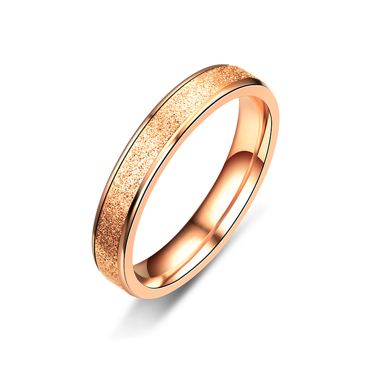 [ring14] Gold Stainless Steel Ring - Size #7