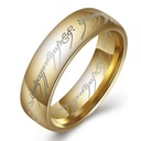 Gold Stainless Steel Alphabet Ring - Size # 12