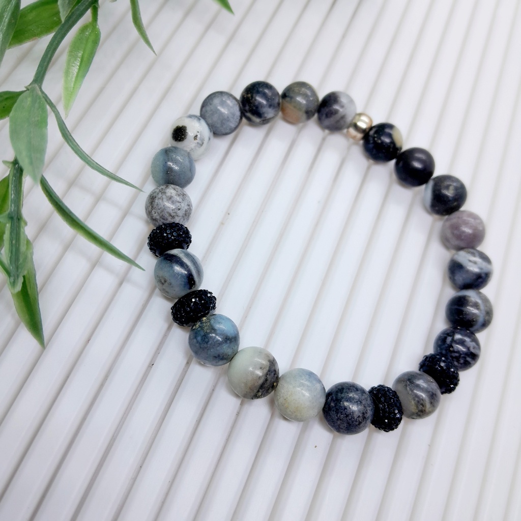 Stretch bracelet with natural stone beads 