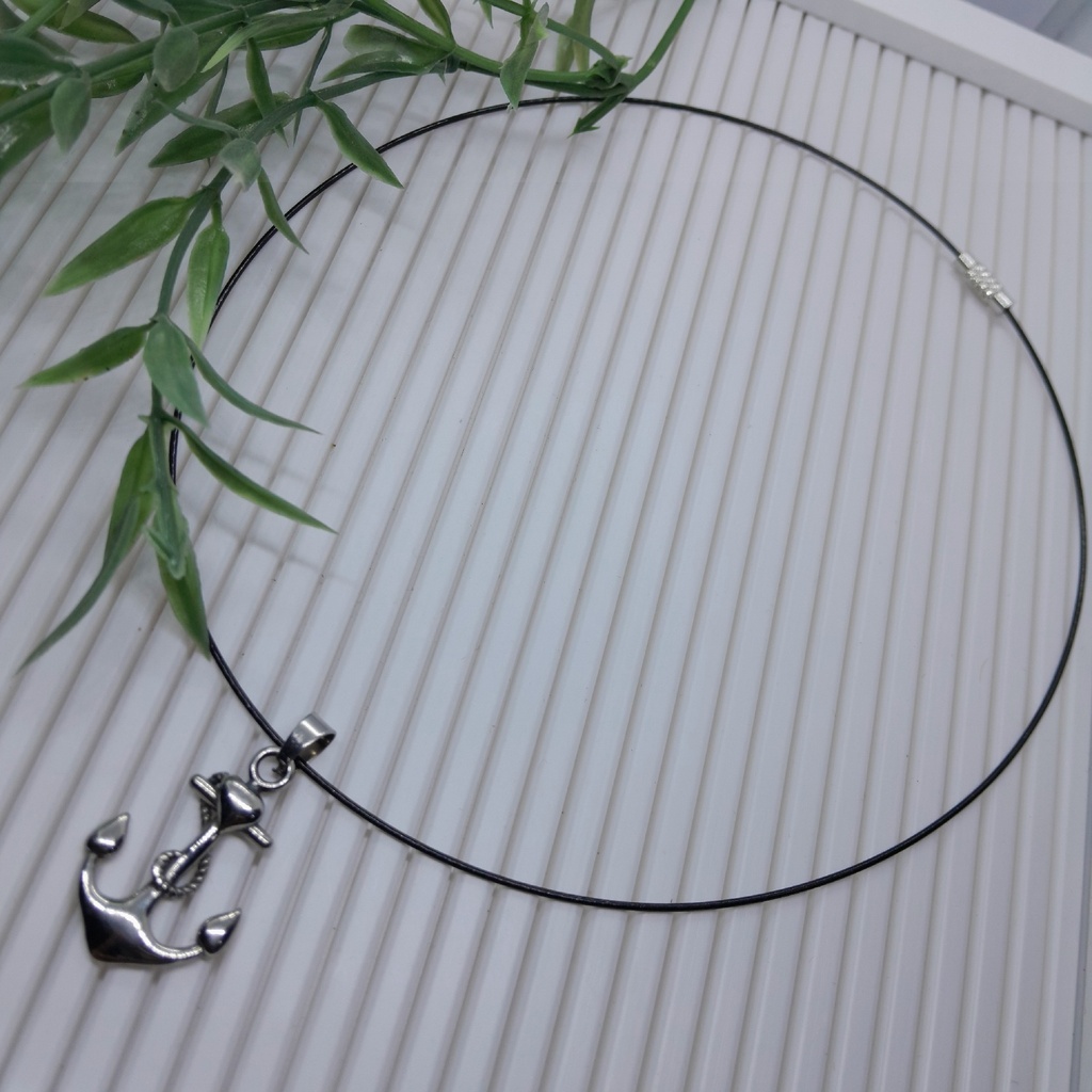 stainless steel anchor necklace 