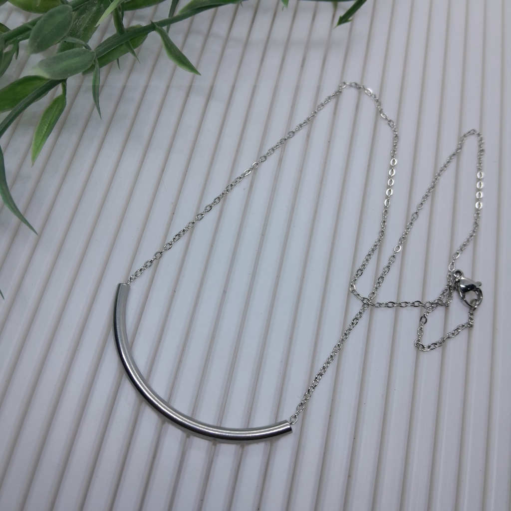 stainless steel tube necklace