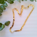 Gold Stainless Steel Necklace with leaf chain