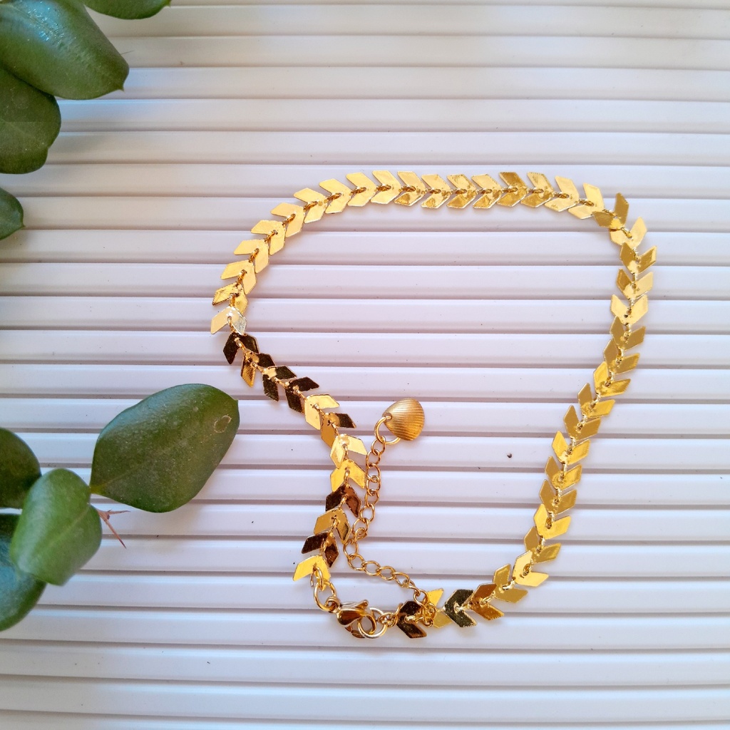 Gold Stainless Steel ankle bracelet 