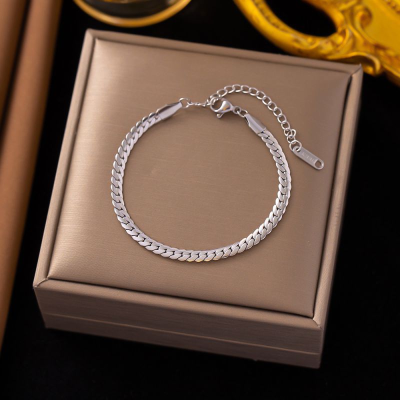 4mm Whip Chain Titanium Steel Bracelet