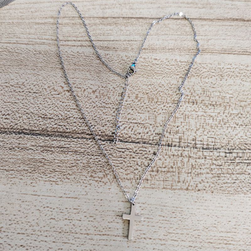 Titanium Steel Cross Necklace