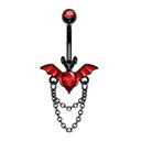 Belly Button Ring 1.6x10mm Stainless Steel with Zirconium stones