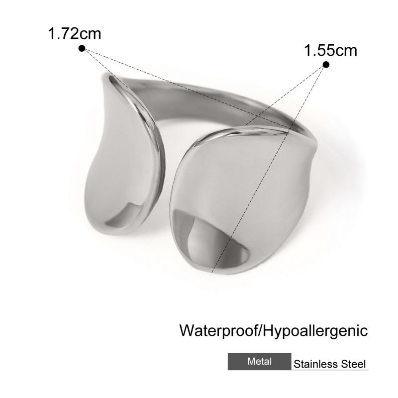 Stainless Steel Polished Open Ring