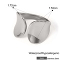 Stainless Steel Polished Open Ring