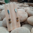 Natural Tiger eye tumbled beads earrings