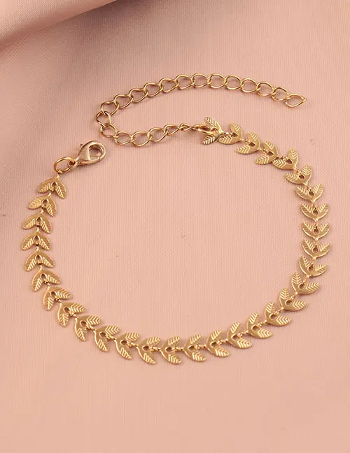 Stainless Steel Leaf Bracelet 