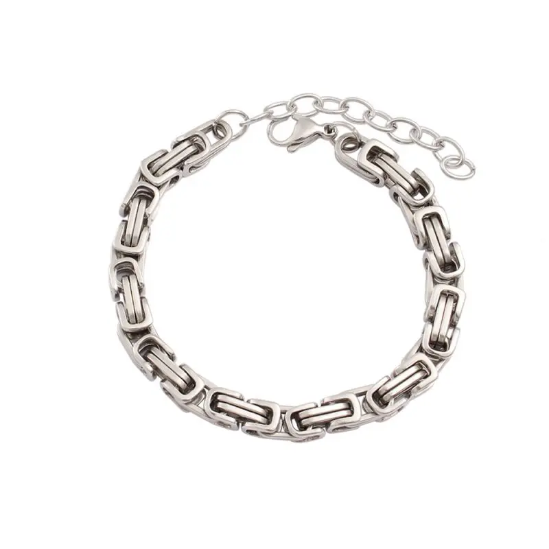 4mm Bracelet Stainless Steel Geometric Men's Bracelet
