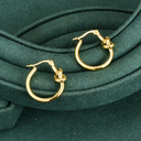 Stainless Steel Knot hoop earrings