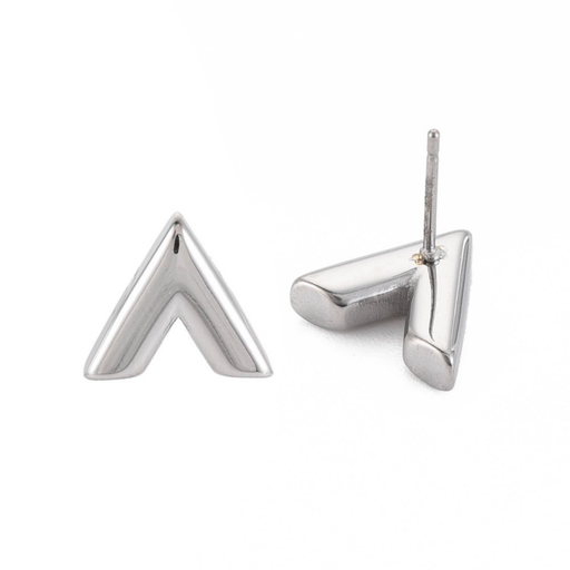 Stainless Steel Earring Studs - V shape