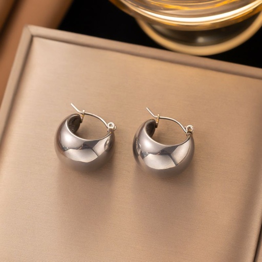 [ear38] Stainless Steel hoop earrings