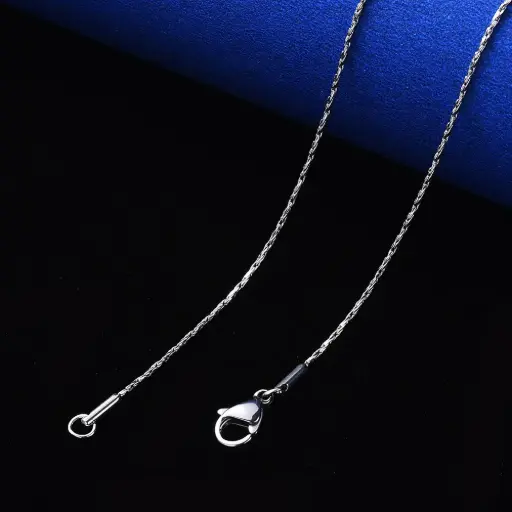 [neck148] Non-Tarnish 304 Stainless Steel Round Snake Chain Necklace, with Rondelle Beads and Lobster Claw Clasp, Stainless Steel Color