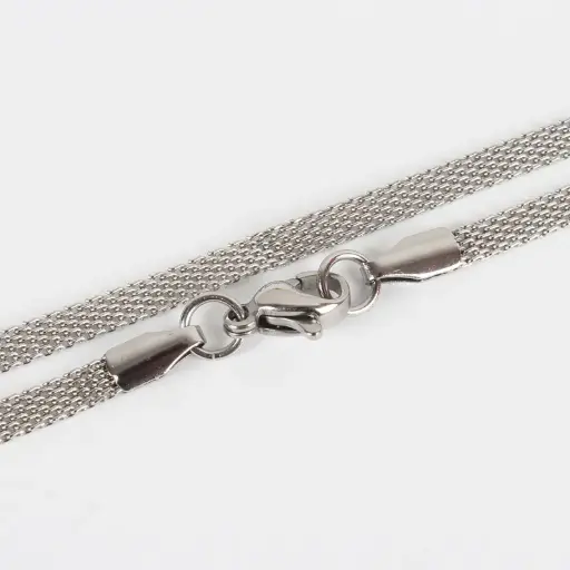 [neck152] Non-Tarnish 304 Stainless Steel Mesh Chain Necklace