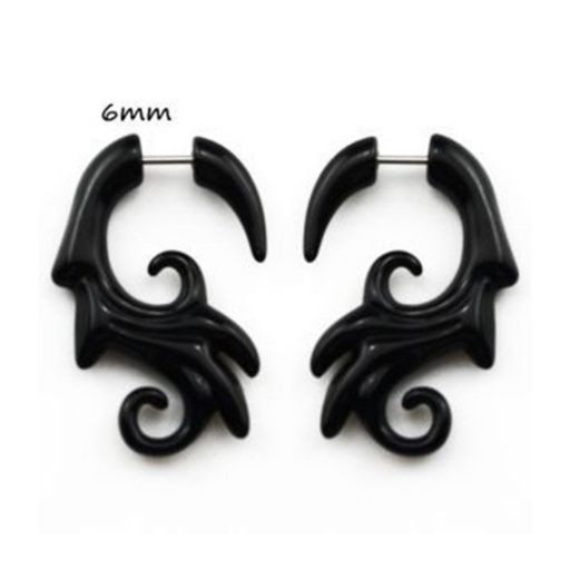Black Acrylic Spiral studs