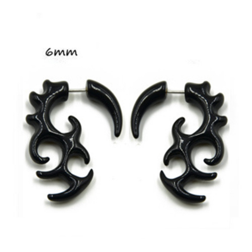 Black Acrylic Spiral studs