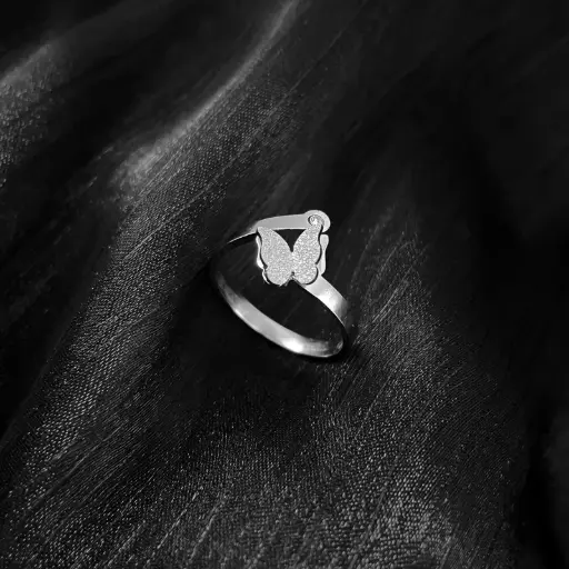 [ring190] Stainless Steel butterfly ring - Adjustable
