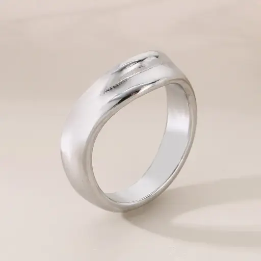 [ring197] 304 Stainless Steel Twist Ring - #7