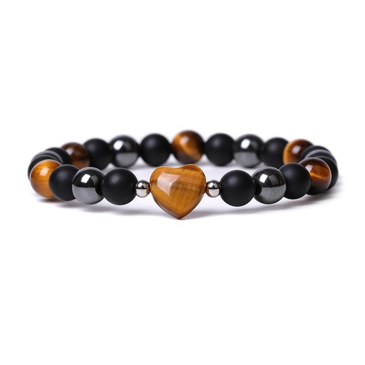 [PW-WG70241-03] Stretch Bracelet with Natural Stone Beads