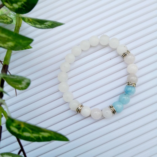 [gsb25] Stretch Bracelet with Natural Stone Beads