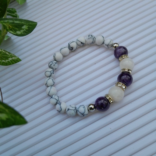 [gsb22] Stretch Bracelet with Natural Stone Beads