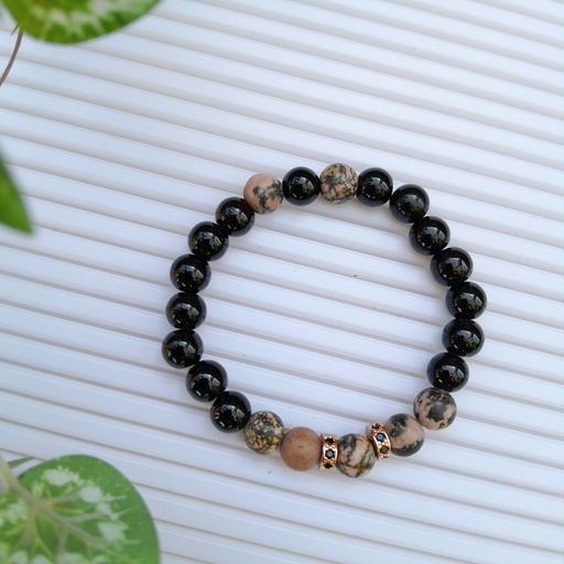 [gsb49] Stretch Bracelet with Natural Stone Beads