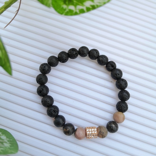 [gsb50] Stretch Bracelet with Natural Stone Beads