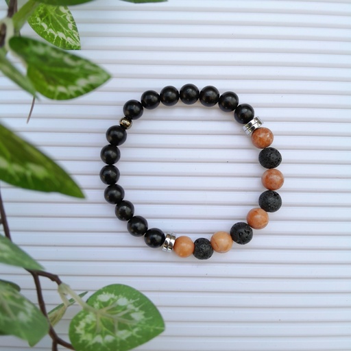 [gsb18] Stretch Bracelet with Natural Stone Beads