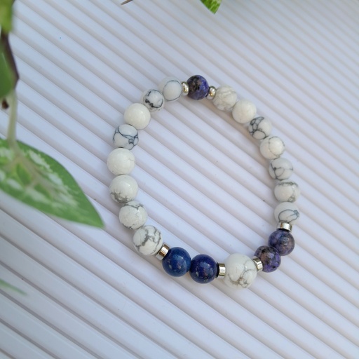 [gsb42] Stretch Bracelet with Natural Stone Beads