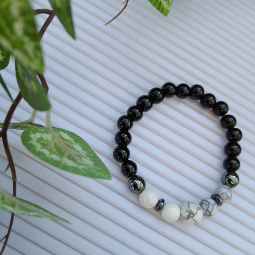 [gsb31] Stretch Bracelet with Natural Stone Beads