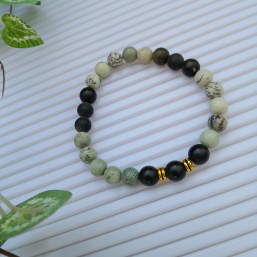[gsb26] Stretch Bracelet with Natural Stone Beads