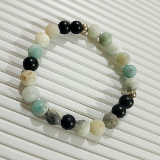 [gsb40] Stretch Bracelet with Natural Stone Beads