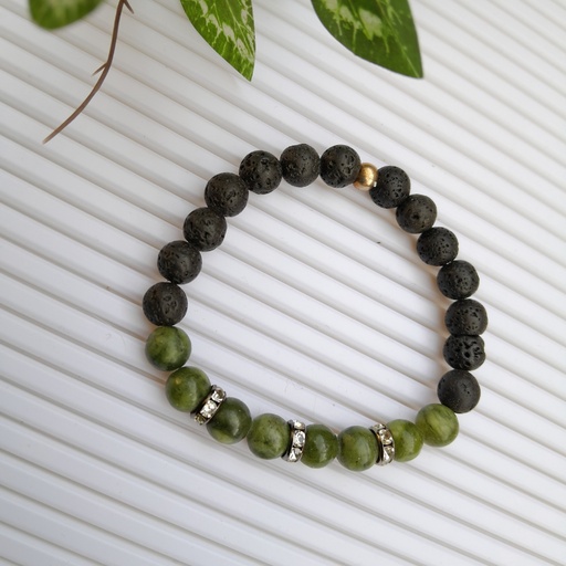 [gsb45] Stretch Bracelet with Natural Stone Beads