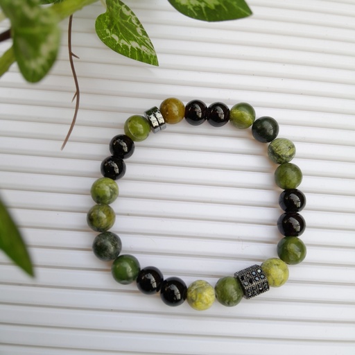 [gsb35] Stretch Bracelet with Natural Stone Beads