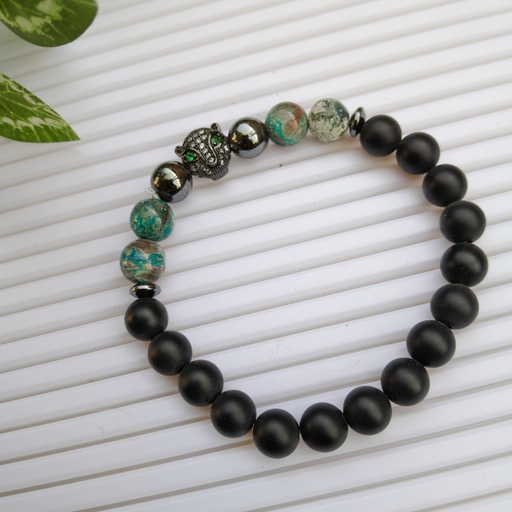 [gsb34] Stretch Bracelet with Natural Stone Beads