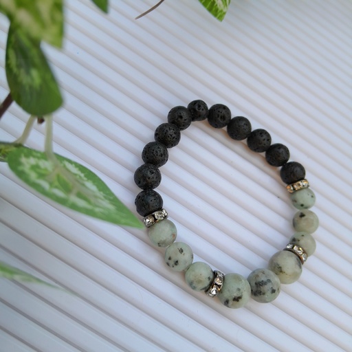 [gsb44] Stretch Bracelet with Natural Stone Beads