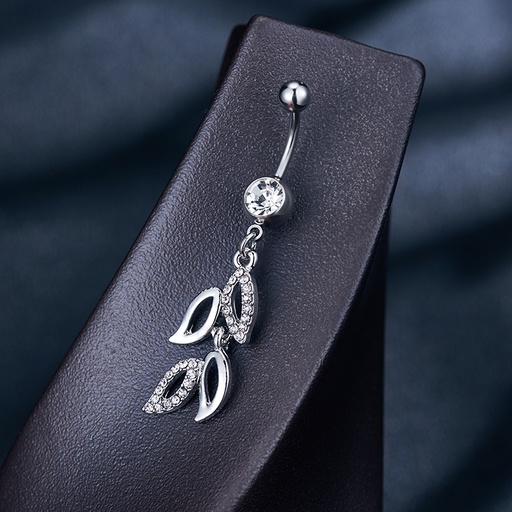 [bel13] Four Leaf Belly Ring