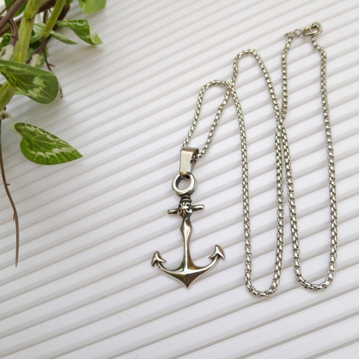 [neck14] 304 Stainless Steel Anchor Necklace 