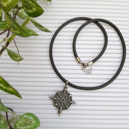 [neck18] 304 Stainless Steel Viking Compass Necklace